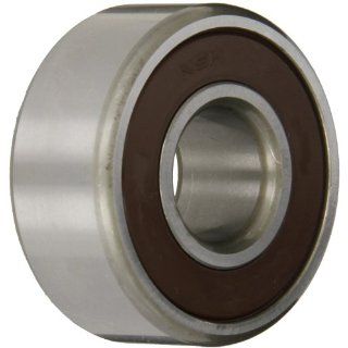 NSK 63304DDU Deep Groove Ball Bearing, Single Row, Double Sealed, Contact Type, Pressed Steel Cage, Normal Clearance, Metric, 20mm Bore, 52mm OD, 7/8" Width, 10000rpm Maximum Rotational Speed, 7900N Static Load Capacity, 15900N Dynamic Load Capacity 