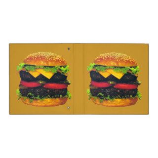 Double Deluxe Hamburger with Cheese Vinyl Binder