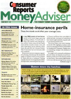 Consumer Reports Money Adviser (What to do when your complaints get your nowhere / Home insurance perils), May 2010, Vol 7.Issue 5  Other Products  