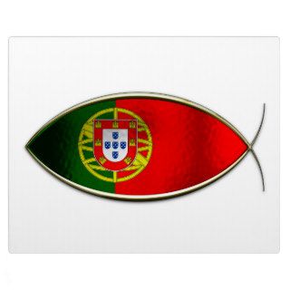Ichthus   Portugese Flag Photo Plaque