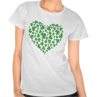 Lucky Irish Shamrock Heart Shirt