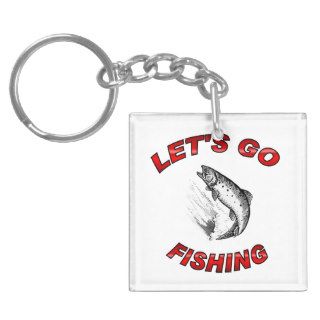 Lets go fishing Key Chain Acrylic Keychains