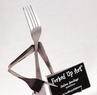 Forked Up Art   Business Card Stand   Spoon   Unique Gift 