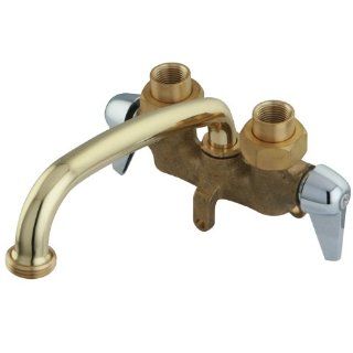 Kingston Brass KF471 Rough Laundry Faucet with Spout and Handle, Polished Chrome   Touch On Kitchen Sink Faucets  