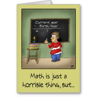 Funny Birthday Cards Birthday Math
