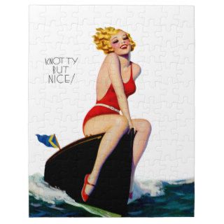 Knotty But Nice Pin Up Girl ~ Retro Art Jigsaw Puzzle