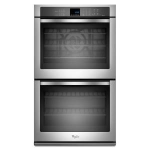 Whirlpool Gold 27 in. Double Electric Wall Oven Self Cleaning with Convection in Stainless Steel WOD93EC7AS