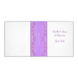 Purple Orchid Wedding Guest Book 3 Ring Binder