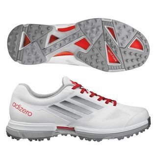 Adidas Women's Adizero Sport White/ Silver/ Punch Golf Shoes Adidas Women's Golf Shoes