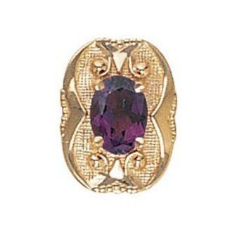 14 Karat Gold Amethyst Slide GS456 AMY Charms Jewelry