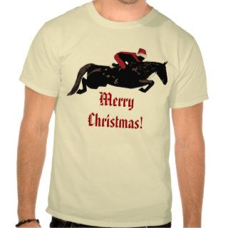 Santa Horse Jumper Christmas Tshirts