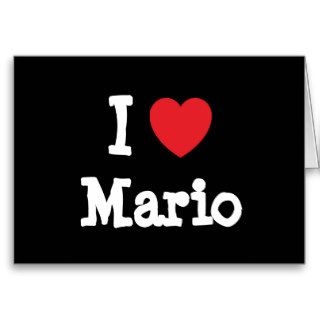 I love Mario heart T Shirt Greeting Card