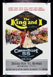 THE KING AND I * CineMasterpieces VINTAGE ORIGINAL BROADWAY MUSICAL MOVIE POSTER ANNA AND THE KING OF SIAM 1956 Entertainment Collectibles