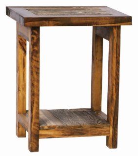 30 in. H Rustic Wood End Table  