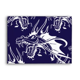 Blue Dragon Mythical Creature Fantasy Design Envelopes