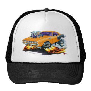 1971 Hemi Cuda Orange Car Trucker Hats