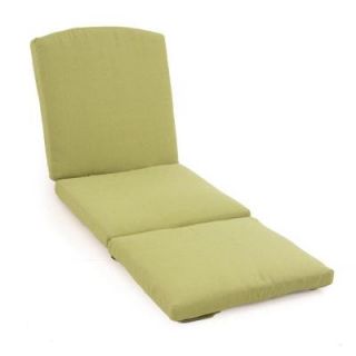 Martha Stewart Living Charlottetown Green Bean Replacement Outdoor Chaise Cushion 89 55651