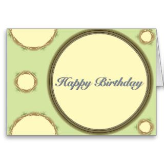 Green Yellow Happy Birthday Card