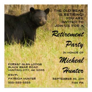 Hunter Humor Retirement Party Celebration Custom Invitations