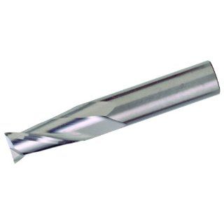 Bassett MSE 2 Series Solid Carbide General Purpose End Mill, TiAlN Coated, 2 Flute, 30 Degrees Helix, Radius Corner End, 1.5" Cutting Length, 1" Cutting Diameter, 4" Length (Pack of 1)