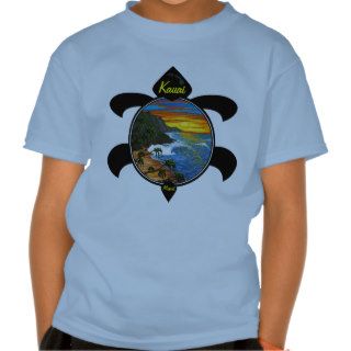 "Hanakapiai" Na Pali Sunset/Turtle Design Tee Shirt