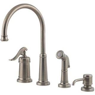 Pfister T26 4YP Ashfield Kitchen Faucet with Sidespray and Soap Dispenser, Rustic Pewter   Touch On Kitchen Sink Faucets  