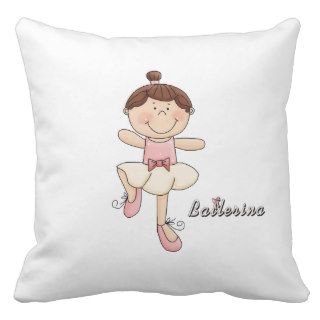 Little Girl Dancer Ballerina Pillows