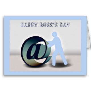Happy Boss's Day with @ ampersat sign Card