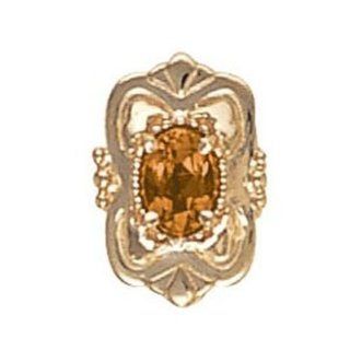 14 Karat Gold Citrine Slide GS459 CIT Charms Jewelry