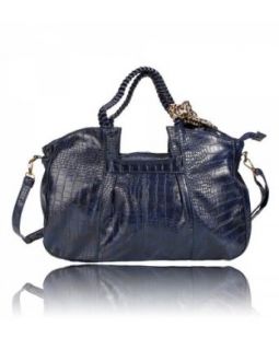 Women Classic Korean PU Leather Portable Shoulder Messenger Handbag Blue