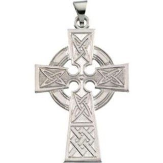 Celtic Cross Pendant in 14k White Gold Jewelry