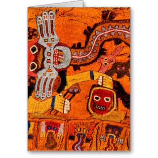 Paracas Textile Peru Archaeology Ancient UFO? ET? Cards