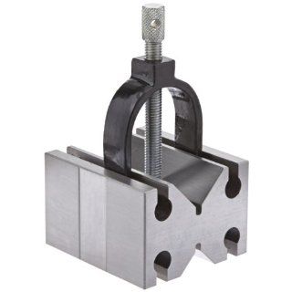 Fowler 52 475 015 1 Chrome Steel V Blocks and Clamps, 1.5" Capacity, 1.75" H x 2.5" W x 2.75" L