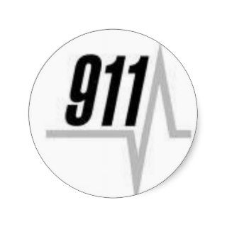 911 EKG strip Round Sticker