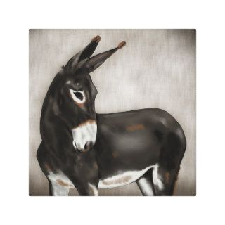 Demure Donkey Digital Art Gallery Wrap Canvas