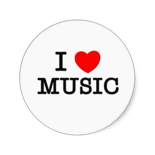 I Love MUSIC Stickers