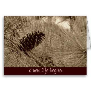 new life begins greeting card