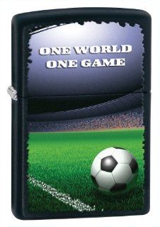 Zippo Black Matte Football  One Game, One World Sports & Outdoors
