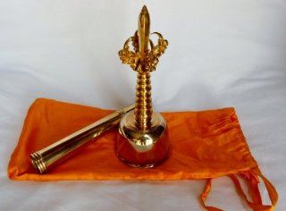 Premium quality Balinese priest dorje (vajra) genta bell with stick (similar to Tibetan style dorje bell) Health & Personal Care