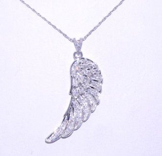 10K White Gold Angel Wing Charm Jewelry
