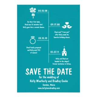 Relationship Timeline Save the Date Personalized Invitation