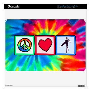 Peace, Love, Surfer Girls MacBook Air Decal