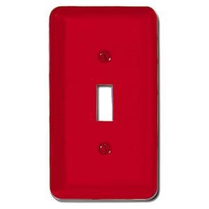 Amerelle Steel 1 Toggle Wall Plate   Red 935TR
