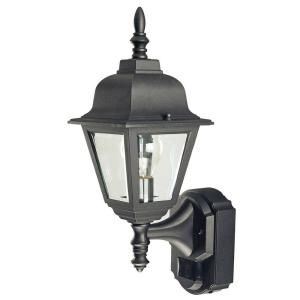Heath Zenith 180 Degree Country Cottage Motion Sensing Decorative Lantern   Black DISCONTINUED SL 4191 BK