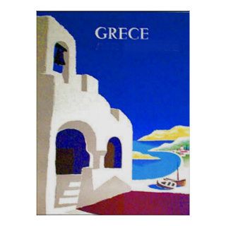 Greece Vintage Travel Poster