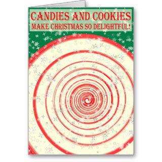 Candies and Cookies Funny Santa Christmas Card