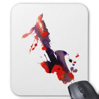 Paint Splat Saxophone Mouse Pad