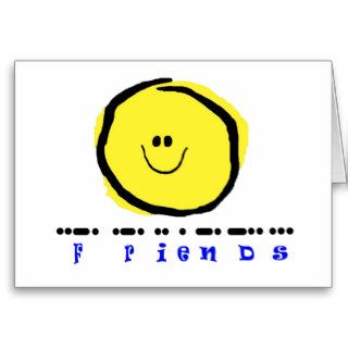 Friends in Morse Code + Smiley Greeting Card