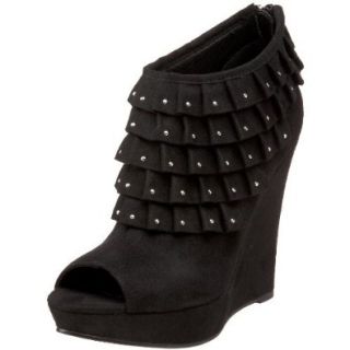 Michael Antonio Studio Women's Gradie Wedge Boot,Black,6 M US Shoes