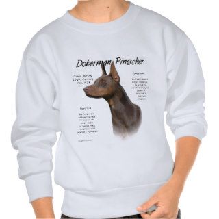 Doberman Pinscher (red) History Design Pull Over Sweatshirts
